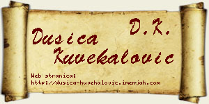 Dušica Kuvekalović vizit kartica